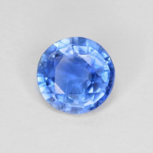 Cianita azul natural 0,81ct, corte redondo, VS