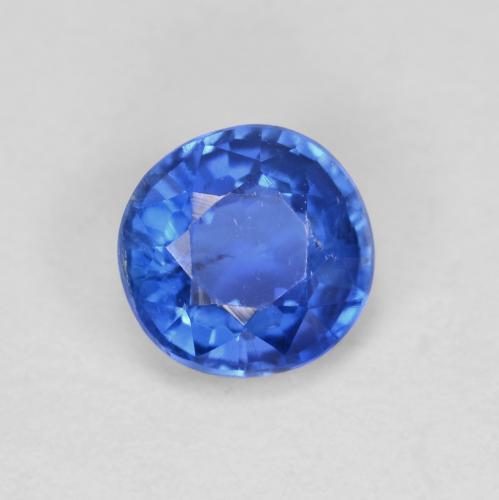 Cianita azul natural 0,99ct, corte redondo, VS