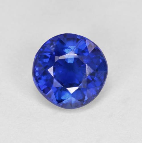 Cianita azul natural 1,18ct, corte redondo, VS
