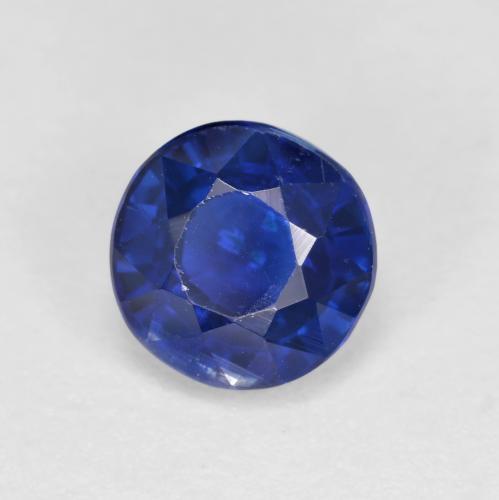 Cianita azul natural 1,30ct, corte redondo, VS