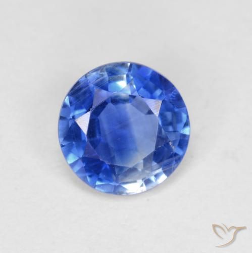 0.92ct Natural azul marinho claro Dianita, Redondo, VS-SI