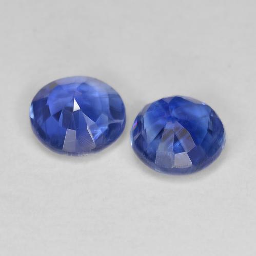 Pedras preciosas de cianita azul natural de 1,19 ct, corte redondo, VS-SI
