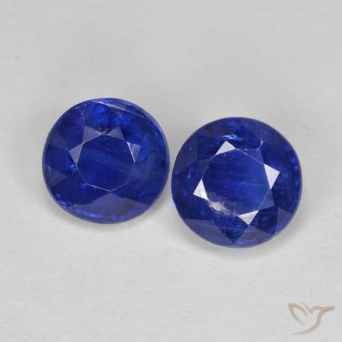 1.35ctw Natural Azul escuro Dianita, Redondo, VS-SI