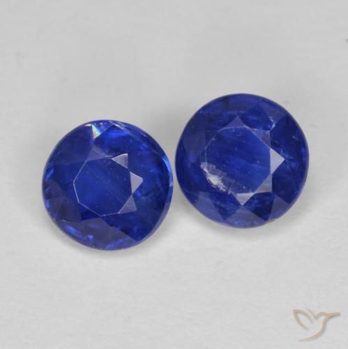 Pedras preciosas de Dianita Azul escuro natural de 1.35 ct, Redondo, VS-SI