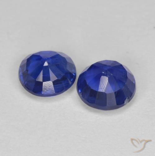 Pedras preciosas de Dianita Azul escuro natural de 1.35 ct, Redondo, VS-SI