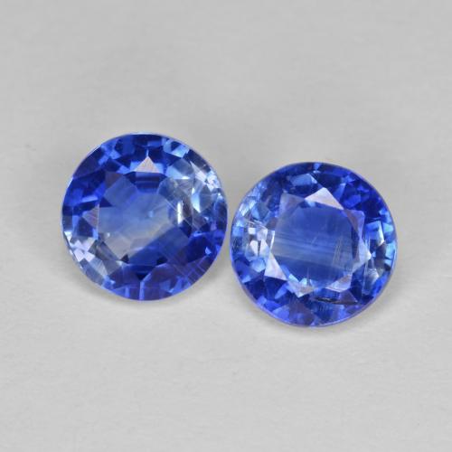 Pedras preciosas de cianita azul natural de 1,78 ct, corte redondo, VS-SI