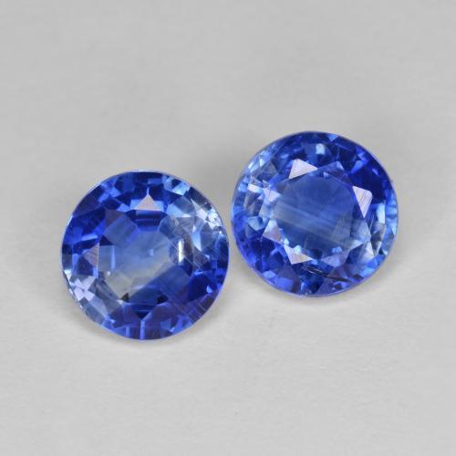 Pedras preciosas de cianita azul natural de 1,78 ct, corte redondo, VS-SI