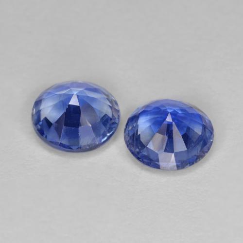 Pedras preciosas de cianita azul natural de 1,78 ct, corte redondo, VS-SI
