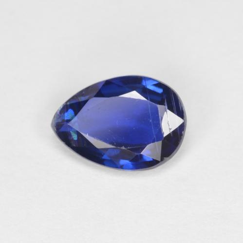 Cianita azul natural 0,73ct, formato de pêra, VS