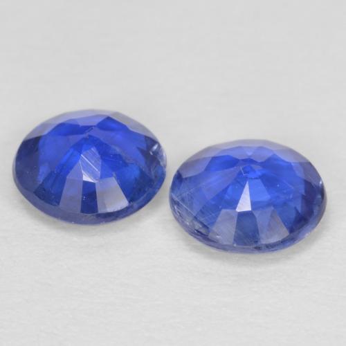 Pedras preciosas de cianita azul natural de 1,02 ct, corte redondo, SI