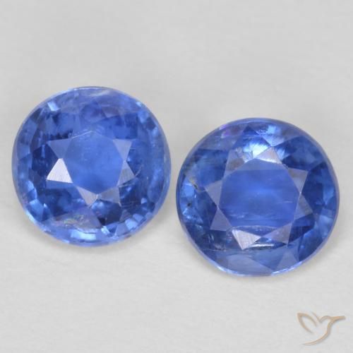 1.04ctw Natural Azul escuro Dianita, Redondo, SI