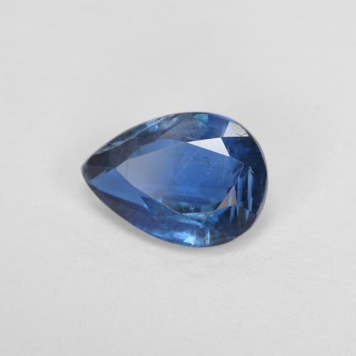 Cianita azul natural 0,94ct, formato de pêra, SI