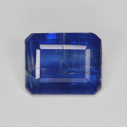 Cianita azul natural 2,87ct, corte esmeralda, SI