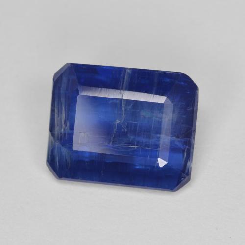 Cianita azul natural 2,87ct, corte esmeralda, SI