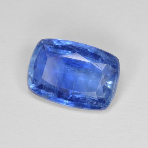 Cianita azul natural 3,02ct, almofada cortada, SI