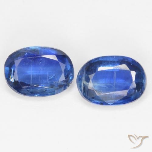 Pedras preciosas de cianita azul natural de 1,97 ct, corte oval, SI