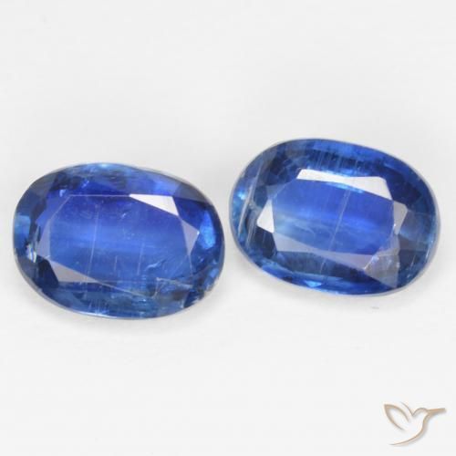Pedras preciosas de cianita azul natural de 1,97 ct, corte oval, SI