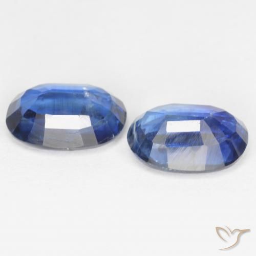 Pedras preciosas de cianita azul natural de 1,97 ct, corte oval, SI