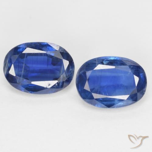 2.11ctw Natural Azul escuro Dianita, oval, SI