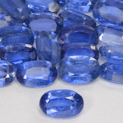 Pedras preciosas de cianita azul natural de 1,37 ct, corte oval, SI