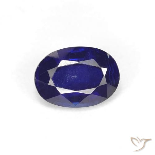 0.99ct Natural Azul escuro Dianita, oval, VS