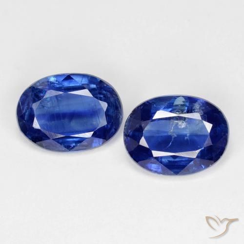 Pedras preciosas de cianita azul natural de 2,93 ct, corte oval, SI