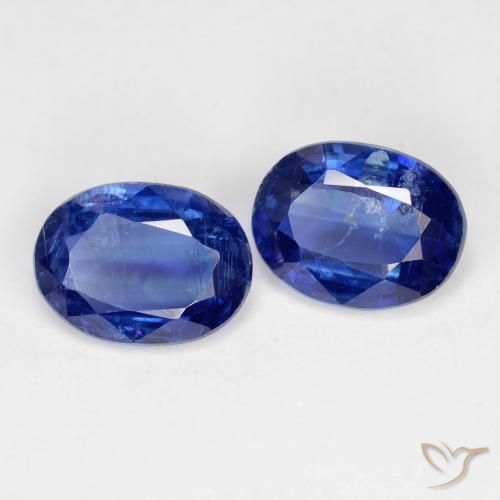 Pedras preciosas de cianita azul natural de 2,93 ct, corte oval, SI
