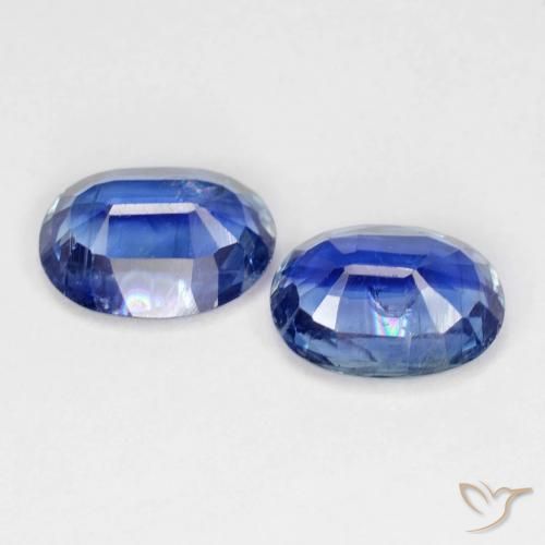 Pedras preciosas de cianita azul natural de 2,93 ct, corte oval, SI
