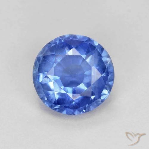Cianita azul natural 1,06ct, corte redondo, VS-SI