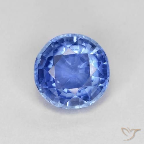 Cianita azul natural 0,94ct, corte redondo, VS-SI