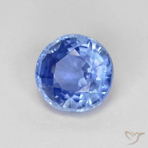Cianita azul natural 0,94ct, corte redondo, VS-SI
