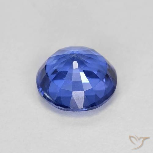 Cianita azul natural 0,94ct, corte redondo, VS-SI