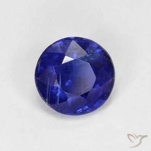 0.97ct Natural Azul escuro Dianita, Redondo, SI