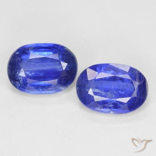 Pedras preciosas de cianita azul natural de 2,01 ct, corte oval, SI