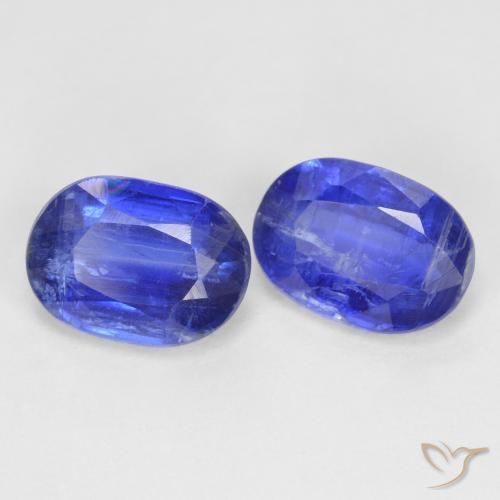 Pedras preciosas de cianita azul natural de 2,01 ct, corte oval, SI