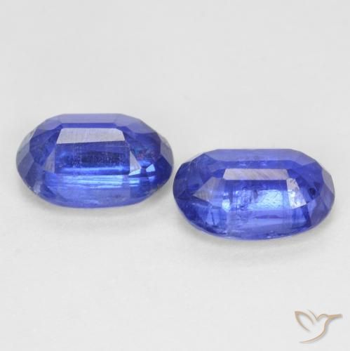 Pedras preciosas de cianita azul natural de 2,01 ct, corte oval, SI