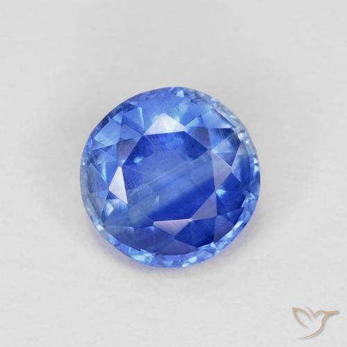1.08ct Natural Azul Azure Profundo Dianita, Redondo, VS-SI