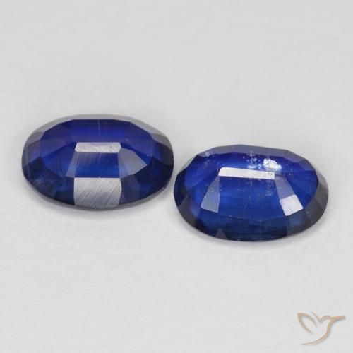 Pedras preciosas de Dianita Azul profundo natural de 1.88 ct, oval, VS