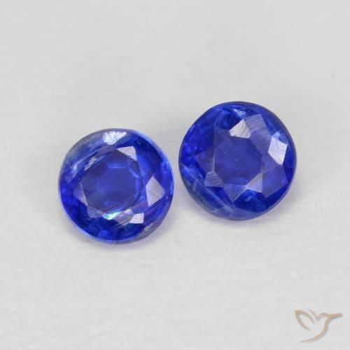 0.48ctw Natural Azul marinho intenso Dianita, Redondo, VS