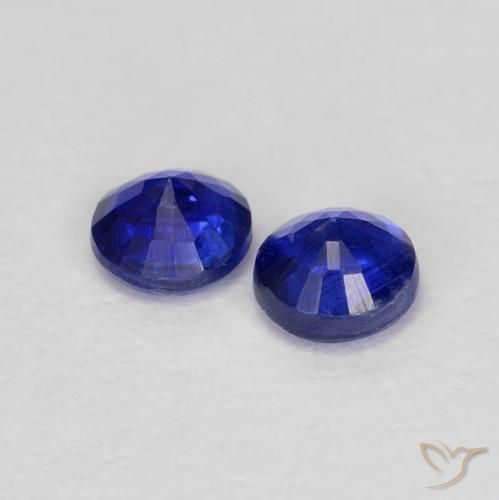 Pedras preciosas de Dianita Azul marinho intenso natural de 0.48 ct, Redondo, VS