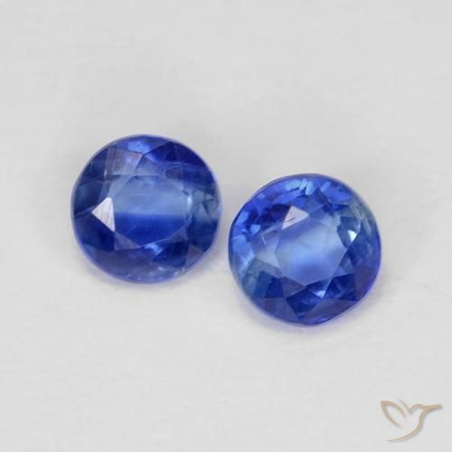 0.56ctw Natural Azul-marinho Dianita, Redondo, VS