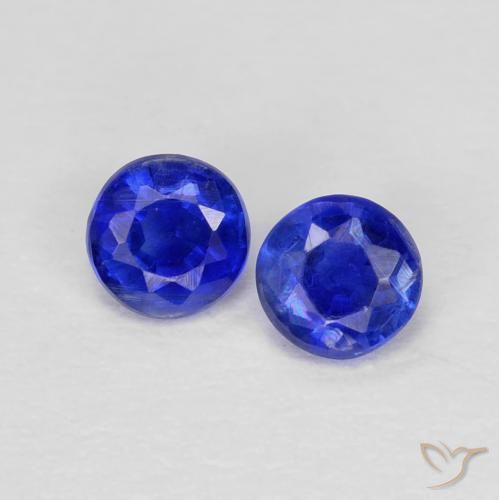 0.46ctw Natural Azul-marinho Dianita, Redondo, VS