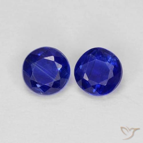 Pedras preciosas de Dianita Azul escuro natural de 0.56 ct, Redondo, VS