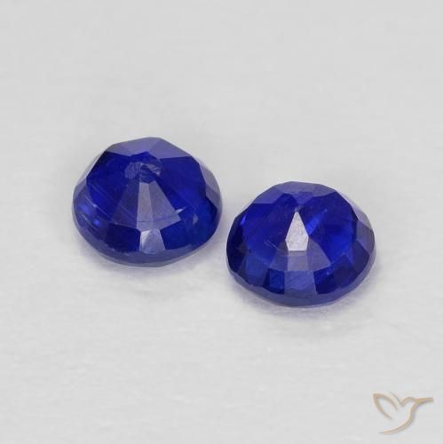 Pedras preciosas de Dianita Azul escuro natural de 0.56 ct, Redondo, VS