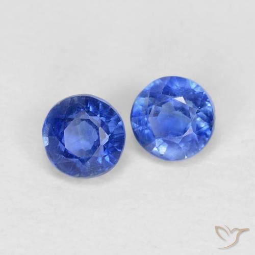 Pedras preciosas de Dianita Azul profundo natural de 0.55 ct, Redondo, VS