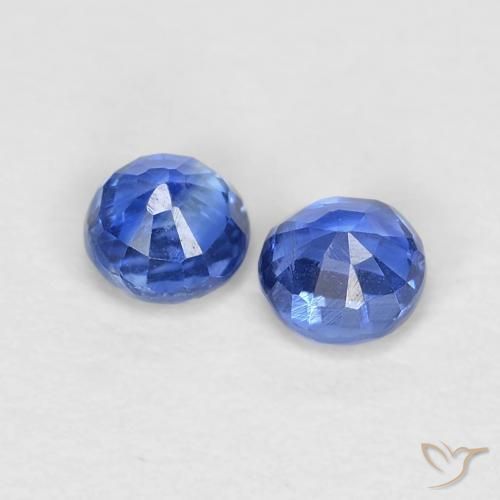 Pedras preciosas de Dianita Azul profundo natural de 0.55 ct, Redondo, VS