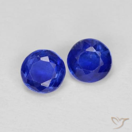 Pedras preciosas de Dianita Azul marinho intenso natural de 0.53 ct, Redondo, VS