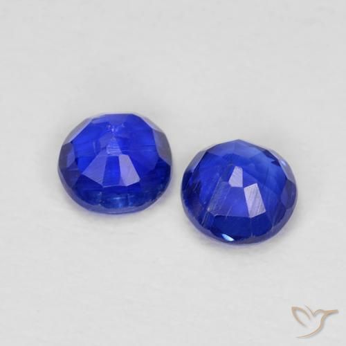 Pedras preciosas de Dianita Azul marinho intenso natural de 0.53 ct, Redondo, VS