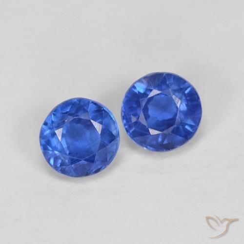 0.61ctw Natural Azul Azure Profundo Dianita, Redondo, VS
