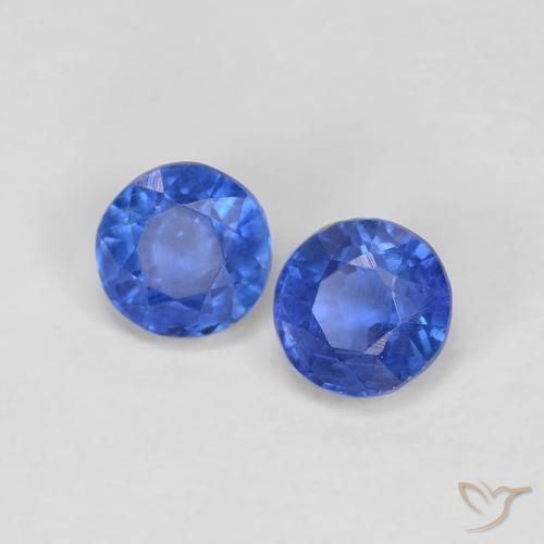 Pedras preciosas de Dianita Azul Azure Profundo natural de 0.61 ct, Redondo, VS